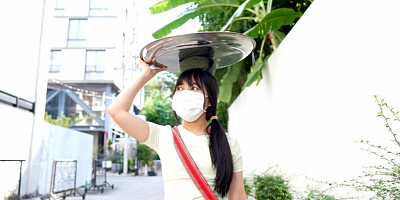 Poor Street Food Girl cheating with Old Headmaster