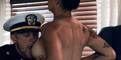 Dana Vespoli says goodbye to hersetepson Oliver Flynn