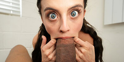 Angel Windell Attempts BBC Blowjob