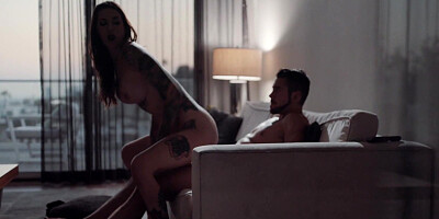 Leggy slut Rocky Emerson gets deeply fucked after sucking lover's tool