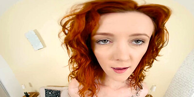 Red-haired beauty Cherry Candle and sex in VR