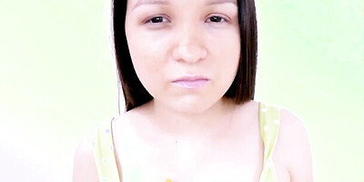 Petite Brunette Teen fucked, swallows cum at photoshoot