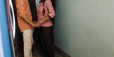 Indian school students getting cock with tution teacher