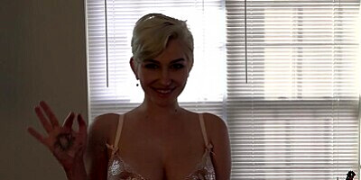 Sky Blue stops by again to suck off his little cock