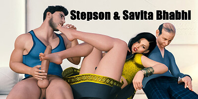 Horny Indian Step mom Savita sex with her stepson in front of Her Husband