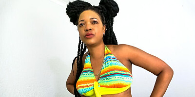 African Casting - Curvy Afro Slut Expertly Guzzling The Big Dick Agent