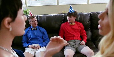 Perfect Milfs In Mini Dress Decide To Set Up A Swap Surprise (Brooklyn Chase, Olive Glass, Olive Dundee)