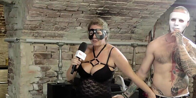 Fetish girl enjoying fetish sex in a strange group movie