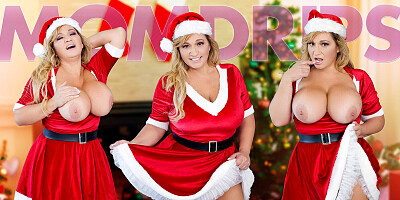 The Kind And Giving Mrs. Claus Takes Joshua's Face And Pushes It Right Into Her Huge Tits