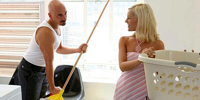 Cheerful Brandi Edwards's long legs clip