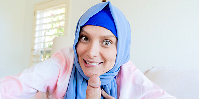 Kinky Arab chick Izzy Lush sucks and rides hard prick in POV