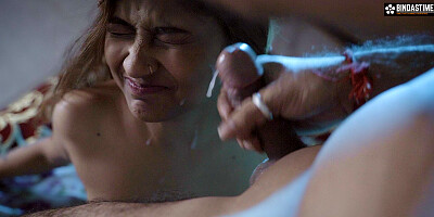 Desi Indian Step Father punishes his young 18+ step daughter after he sees her having sex with a boy