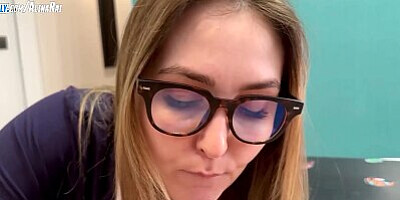 MILF Stepmom catches her stepson jerking off