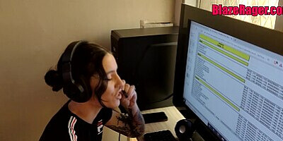 Threesome in the Callcenter we fuck a shy partner between us ft Mei Pang & John Lemon