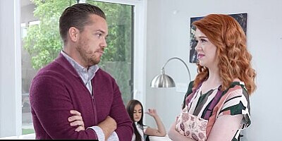 FamilyStrokes - Busty Stepmom Ariel Darling & Hunk Stepdad Teach Their Bratty Stepdaughter A Lesson