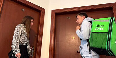 Fucked the Delivery Uber Man so he Wouldn't take Food to my Neighbor Fucker