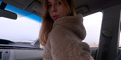 A Village Hitchhiker Girl Pays For His Fare In Kind.