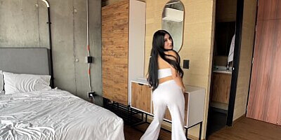 Hot Petite Latina Model Fucks Her Step Daddy for attention