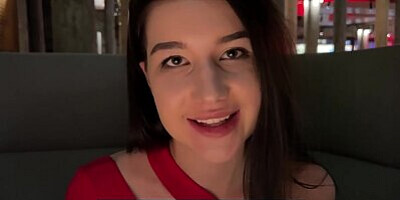 The Guy Called Me on a Romantic Date and Fucked me Hard in the Restroom of the Restaurant.Public Sex