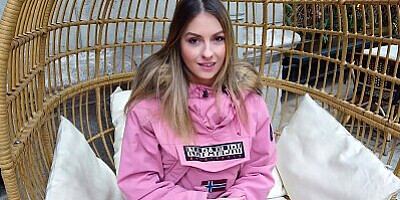 Cuddly blonde Romanian beauty