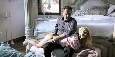 You are not really having a boner from spanking me stepdad?