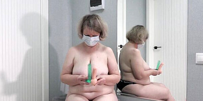 New panties, new sex toys for a mature housewife with a plump ass, big tits, hairy pussy. Unboxing, curvy milf masturbation PAWG