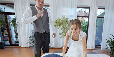 Cuckold watches as his lovely bride fucks with another man