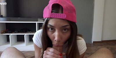 My stepsister thinks a spider bit my cock and sucks out the venom to save my life