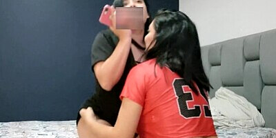 Martinasmith's friend cum in her mouth while she talks with her boyfried on call