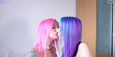 Two girls play with strapon until they cumming (short version)