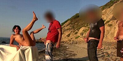 OMG! Public! Asshole filled with cum and body completely covered in cum!