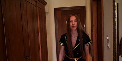 FUCKED A HORNY FLIGHT ATTENDANT in the HOTEL ROOM - EmiliaBunny