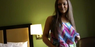 MILF stripping and showing off for her horny stepson