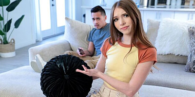 Glamour Myra Moans at straight hair smut