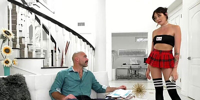 Stepdaughter Charlotte Sins knows that daddy can't resist