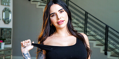 Inked brunette girl gets fucked in front of her sister