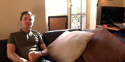 Drenched angel is going to ride hard dick on the couch