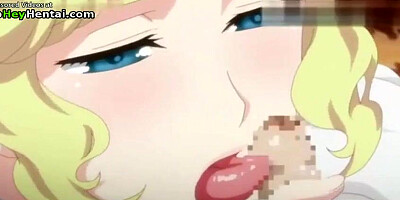 Horny busty babe in stockings satisfies her man