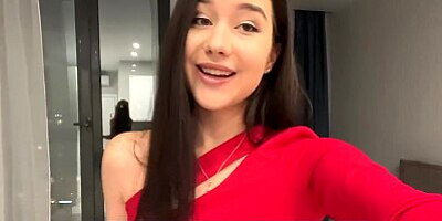 Came on a date with LUSH VIBRO TOY in pussy, public MASTURBATE under the table