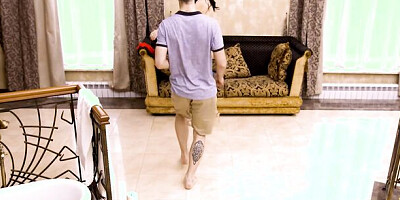 MATURE4K. Guy sneaks into his own horny stepmothers hairy snatch in bed