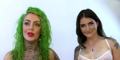 Fabulous Adreena Winters gets splattered in cum at a hot bukkake party with Phoenix Madina