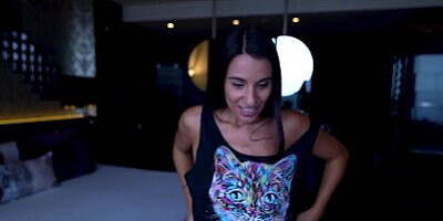 Deep Hard Anal with big dick and huge belly cumshot in Danika's balcony