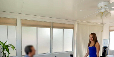 Lending dude is going to dominate her lovely little pussy