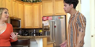 MYLF - Curvy Blonde Stepmom Quinn Waters Shows Her Stepson How To Properly Jerk Off