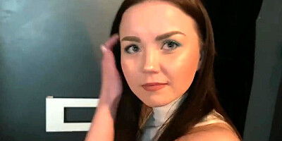 Undressing at the movies before getting fucked savagely