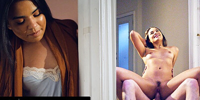 Ravishing teen sneaks out of the room to bang her bestie's stepbro