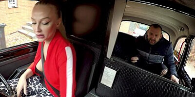 Female Fake Taxi Kayla Green creampied with her big boobs out