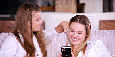 ULTRAFILMS Gorgeous lesbian couple Erika Eden and Olivia Sparkle licking each other's pussy