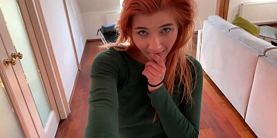 Redhead could not wait to play with herself