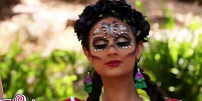 Twistys - Mexican Day of the dead lesbian sissoring - Molly Stewart, Bella